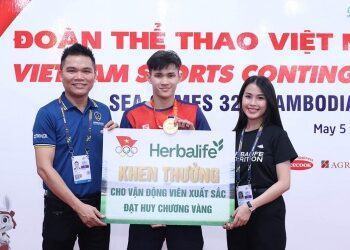 Herbalife Việt Nam thưởng nóng cho các vận động viên Việt Nam đạt huy chương vàng tại SEA Games 32