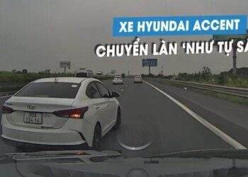 Ô tô Hyundai Accent chuyển làn ẩu, tạt đầu xe khác 'như tự sát' trên cao tốc