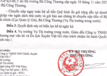 Bộ Công thương thu hồi giấy phép kinh doanh xăng dầu của Xuyên Việt Oil