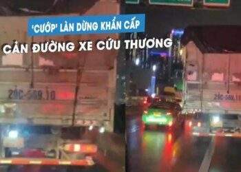 Xe cứu thương bất lực, 'chôn chân' trên cao tốc vì bị cướp đường ưu tiên