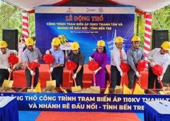 Động thổ công trình Trạm biến áp 110kV Thanh Tân và nhánh rẻ đấu nối tại Bến Tre