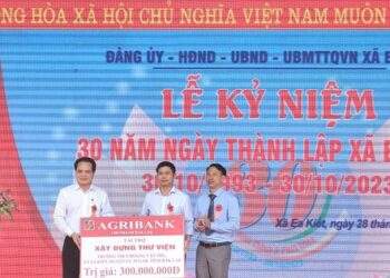 Agribank Đắk Lắk tài trợ xây dựng thư viện tại Trường THCS Hoàng Văn Thụ, xã Ea Kiết