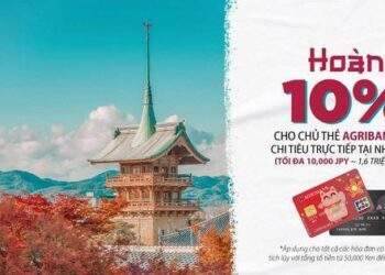 Hoàn 10% mọi chi tiêu sắm với Agribank JCB tại Nhật Bản