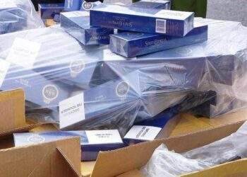 Lượng lớn thuốc lá nhập lậu ngụy trang trong các thùng hoa quả