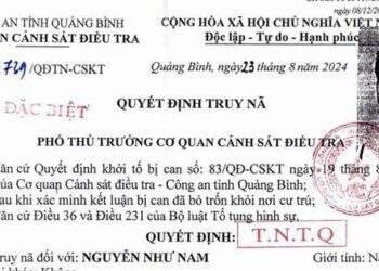 Truy nã Phó Tổng Giám đốc Newpot Quốc tế Nguyễn Như Nam