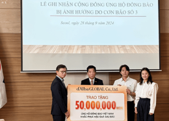 Mỹ phẩm Hàn Quốc d’Alba ủng hộ 1 tỉ đồng giúp khắc phục hậu quả bão Yagi