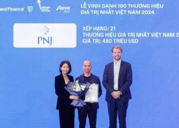 PNJ thăng hạng trong top 100 thương hiệu giá trị nhất Việt Nam 