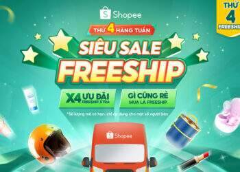 Nhiều ưu đãi mua sắm Tết trên Shopee với Thứ 4 - Siêu Sale Freeship