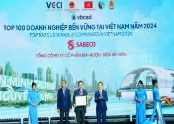 Sabeco tiếp tục vào top 100 doanh nghiệp phát triển bền vững hàng đầu