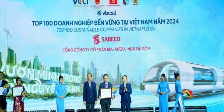Sabeco tiếp tục vào top 100 doanh nghiệp phát triển bền vững hàng đầu