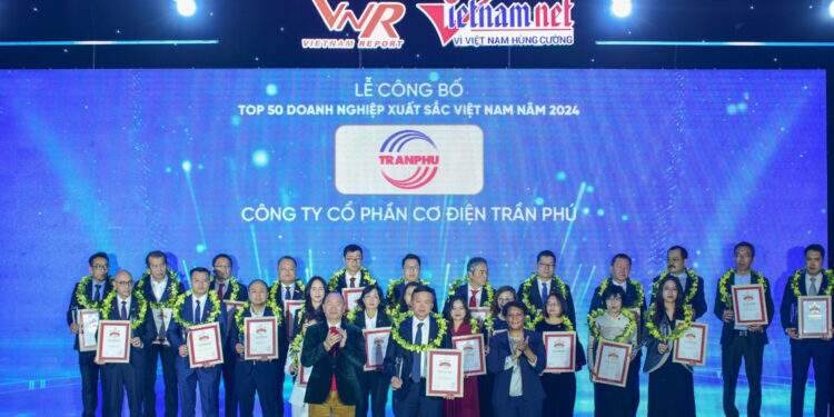 Cơ điện Trần Phú lọt Top 50 doanh nghiệp xuất sắc Việt Nam 2024