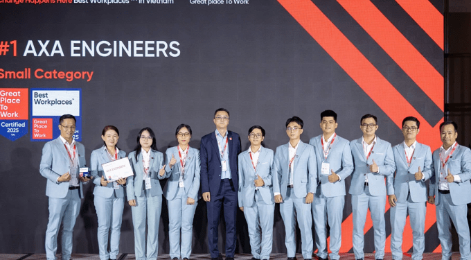 AXA Engineers ranked Vietnam's no.1 best workplace 2025 in the small business category