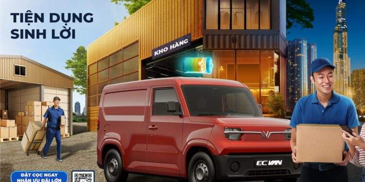 Nhận ngay 10 triệu khi đặt cọc sớm xe điện chở hàng EC Van