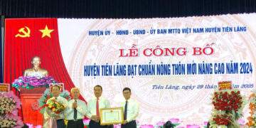 huyện Tiên Lãng đạt chuẩn Nông thôn mới nâng cao năm 2024