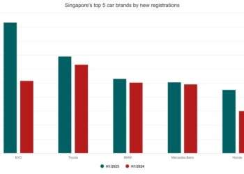 Chinese automaker BYD leads Singapore in new car registrations