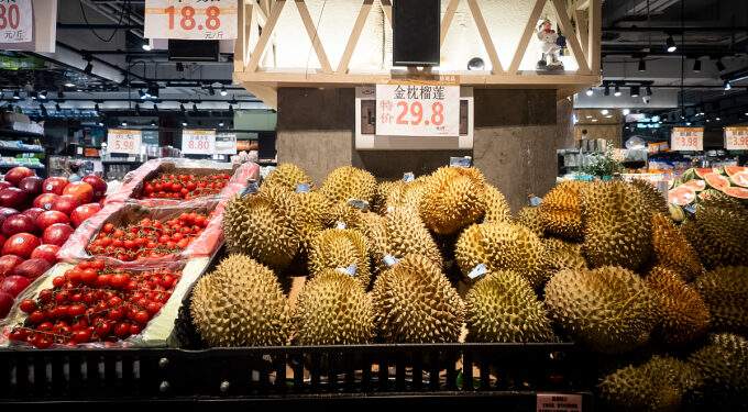 Cambodian durians make first direct flight to China