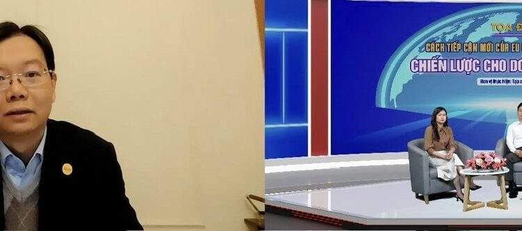 Tại toạ đàm “Cách tiếp cận mới của EU về phát triển bền vững: Chiến lược cho doanh nghiệp Việt” được tổ chức theo hình thức trực tiếp và trực tuyến.