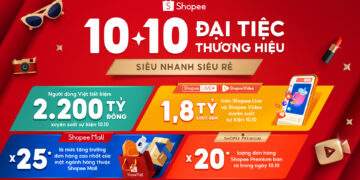 “10/10 đại tiệc thương hiệu” ghi nhận nhiều số liệu nổi bật trên Shopee Mall và Shopee Premium.