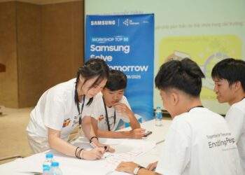 Các em học sinh trong 1 lớp tập huấn của cuộc thi SFT.