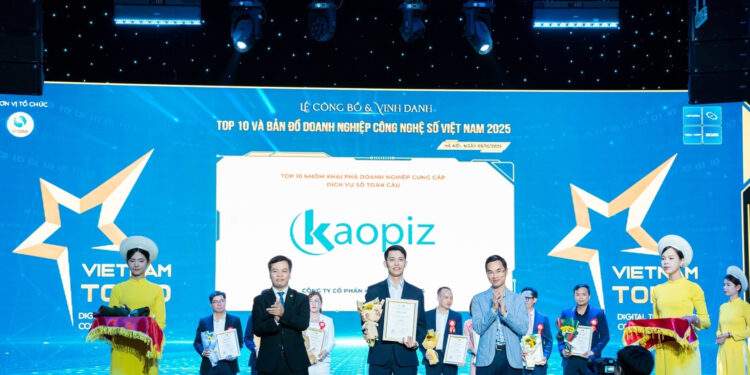 Kaopiz lập hat-trick tại Vietnam Top 10 Tech & Map 2025