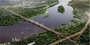 Phối cảnh cầu Thượng Cát.