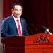 Chủ tịch UBND TP. Hồ Chí Minh Nguyễn Văn Được đã trình bày dự thảo Nghị quyết Đại hội đại biểu Đảng bộ TP.Hồ Chí Minh lần thứ I. - Ảnh: Cổng thông tin điện tử Thành phố.
