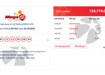 Một người trúng độc đắc Vietlott gân 134 tỷ đồng