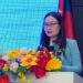PGS.TS Nguyễn Anh Thu, Phó Hiệu trưởng Trường Đại học Kinh tế (UEB) - Đại học Quốc gia Hà Nội (VNU), phát biểu tại diễn đàn.