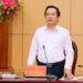 Chủ tịch UBND tỉnh Ninh Bình Phạm Quang Ngọc phát biểu kết luận Hội nghị. Ảnh: Báo Ninh Bình