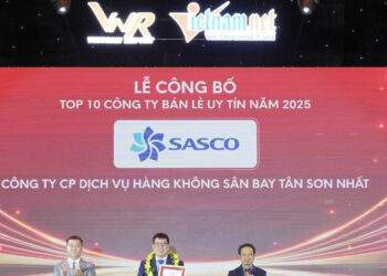 SASCO nhận danh hiệu Top 10 công ty uy tín ngành Bán lẻ Việt Nam 2025