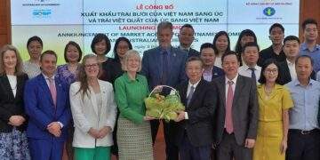 Lế công bố xuất khẩu bưởi Việt Nam sang Australia.