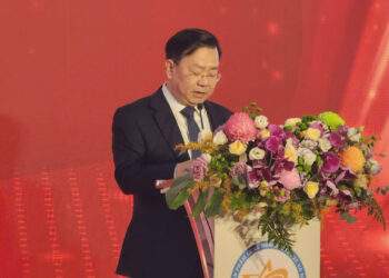 Giám đốc Sở Công Thương Hà Nội Võ Nguyên Phong phát biểu tại sự kiện. Ảnh: Việt An.