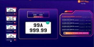Biển ô tô 'ngũ quý' 99A-999.99 trúng đấu giá gần 28 tỷ