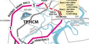 Sơ đồ lộ trình và hướng tuyến đường Vành đai 2 TP.Hồ Chí Minh