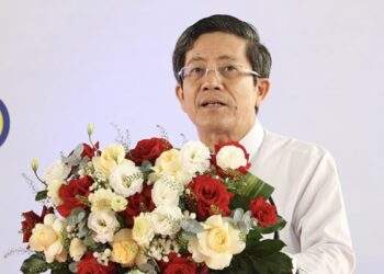 Phó Chủ tịch UBND TP. Đà Nẵng Trần Nam Hưng phát biểu tại buổi khánh thành giai đoạn 2 dự án nâng cấp, mở rộng cảng cá Thọ Quang.