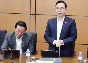 Đại biểu Trần Văn Khải, đoàn ĐBQH Ninh Bình phát biểu tại tổ. Ảnh: Media Quốc hội.