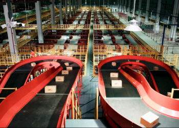 Hệ thống phân loại hàng hóa hiện đại của JT Express (Ảnh: DNCC).