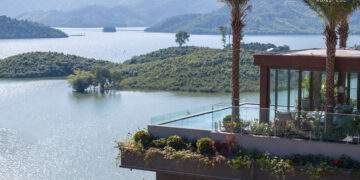 Cảnh quan Hồ Núi Cốc nhìn từ dự án Flamingo Maison 108.