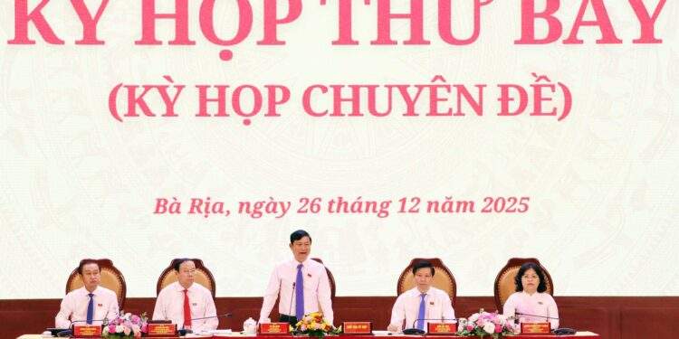 Chủ tịch HĐND TP.Hồ Chí Minh Võ Văn Minh phát biểu tại Kỳ họp - Ảnh: Cổng thông tin điện tử TP. Hồ Chí Minh.