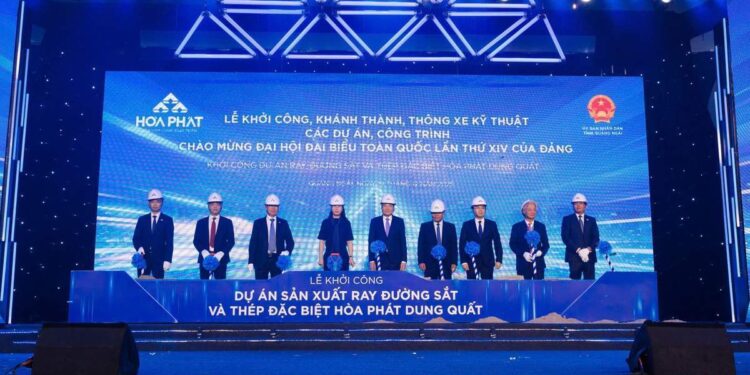 Hòa Phát khởi công Nhà máy sản xuất ray cao tốc và thép đặc biệt