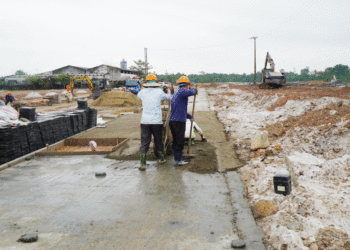 Các đơn vị đang đẩy nhanh tiến độ thi công dự án
