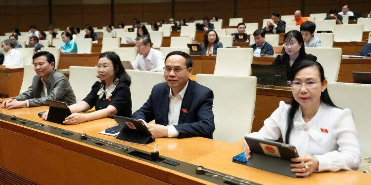 Các đại biểu Quốc hội tại phiên họp.