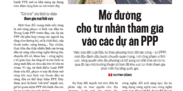 Mở đường cho tư nhân tham gia vào các dự án PPP - Ảnh 1