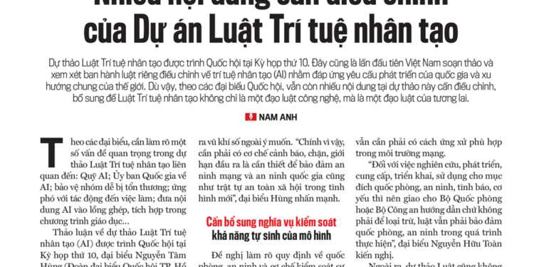 Nhiều nội dung cần điều chỉnh của Dự án Luật Trí tuệ nhân tạo - Ảnh 1