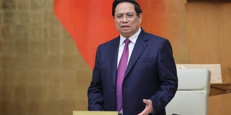 Thủ tướng Phạm Minh Chính chủ trì cuộc họp lần thứ 26 của Ban Chỉ đạo quốc gia chống khai thác hải sản bất hợp pháp, không báo cáo và không theo quy định (IUU) - Ảnh: VGP