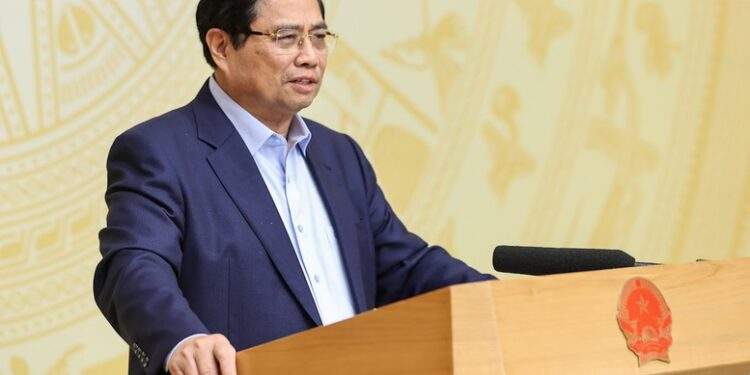 Thủ tướng Chính phủ Phạm Minh Chính phát biểu tại Hội nghị. Ảnh: VGP