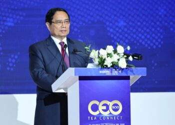 Thủ tướng Phạm Minh Chính phát biểu tại chương trình đối thoại - Ảnh: VGP/Nhật Bắc.