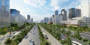 Phối cảnh tuyến Metro số 5 Hà Nội (Văn Cao - Hòa Lạc).