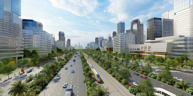 Phối cảnh tuyến Metro số 5 Hà Nội (Văn Cao - Hòa Lạc).