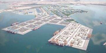 Phối cảnh đề xuất quy hoạch trung tâm Logistic Cái Mép Hạ- Ảnh:Portcoast.